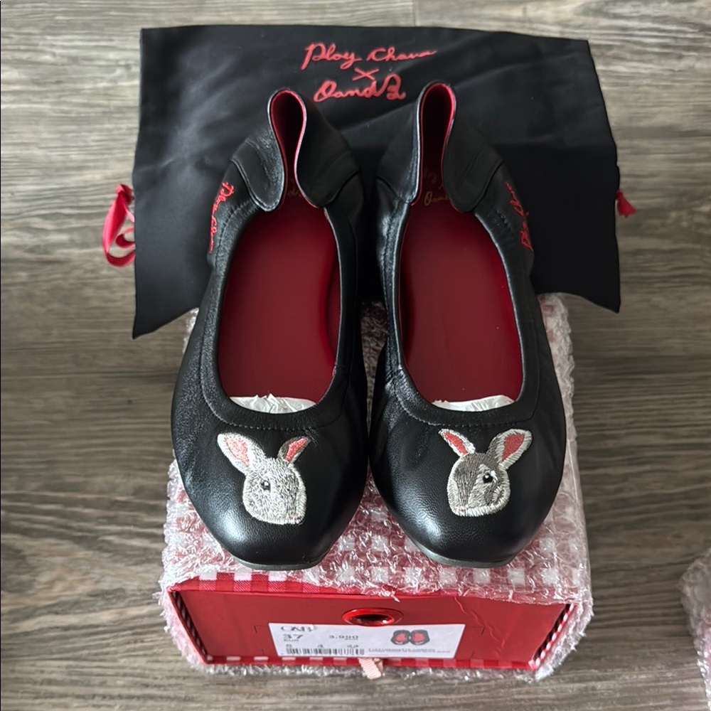 Black and Red French Bulldog Slippers